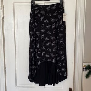 Butterfly high low long skirt